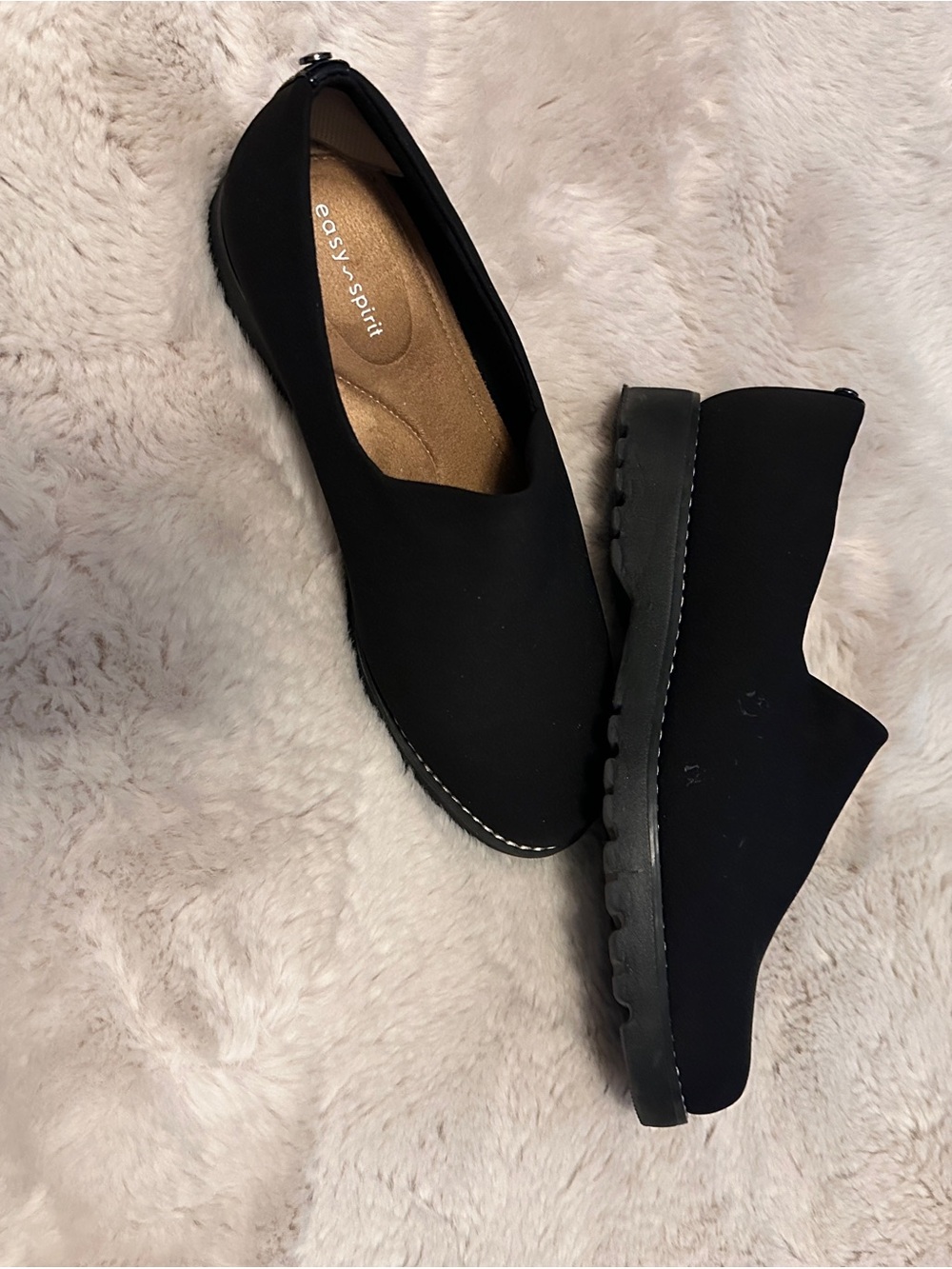 Easy Spirit Women’s Black Slip-On Casual Flats